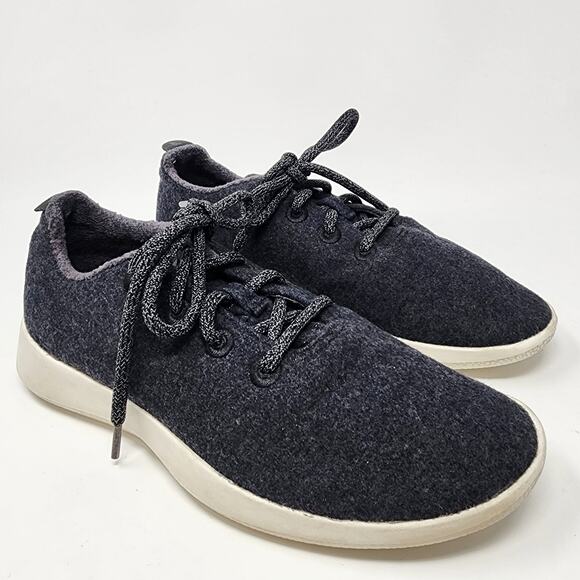 Allbirds Sneakers Women 9M Mizzle Wool Runners 0120 NV1 Grey Cream Sole Low Top - Picture 1 of 10